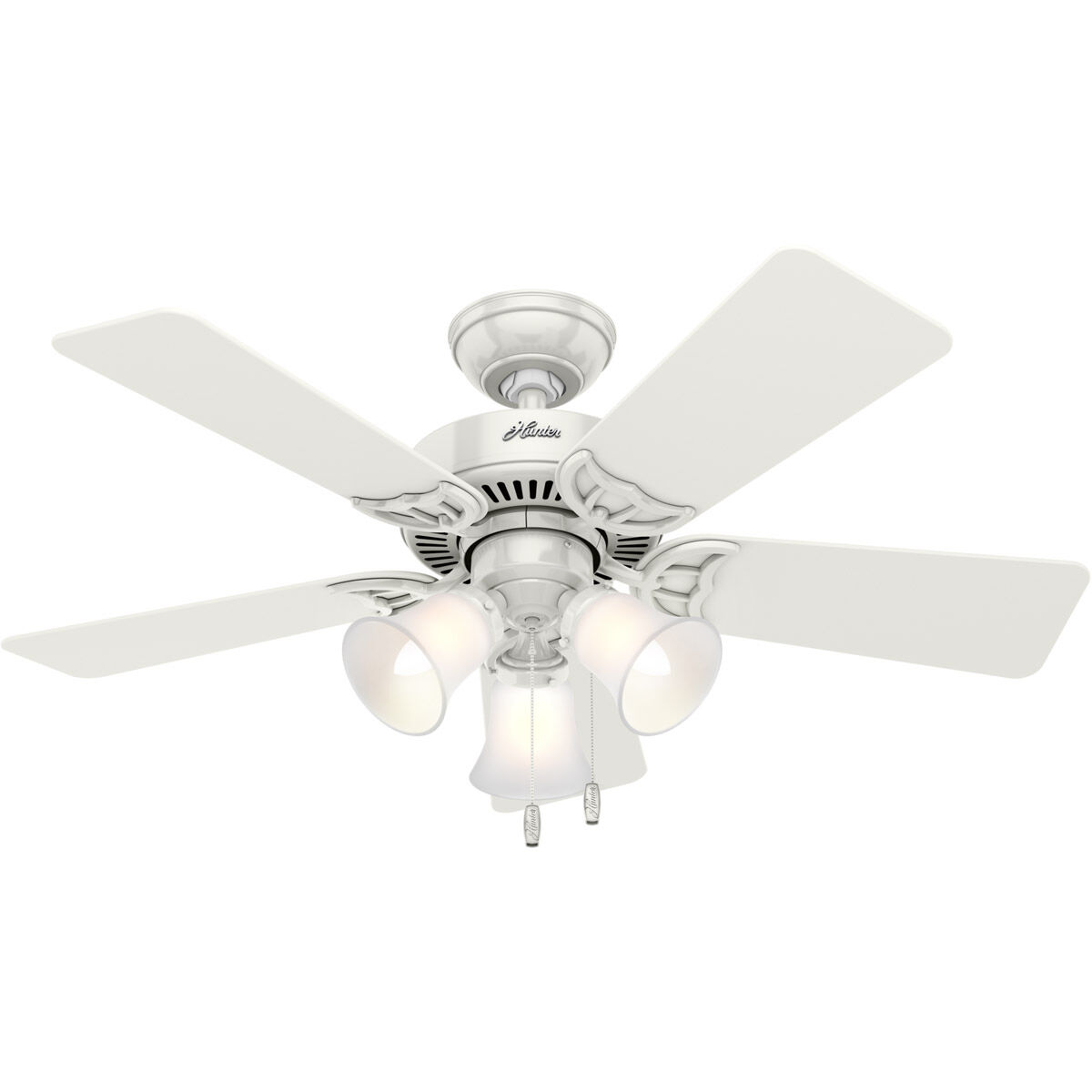 Southern Breeze 42 inch White with White/Bleached Oak Blades Ceiling Fan