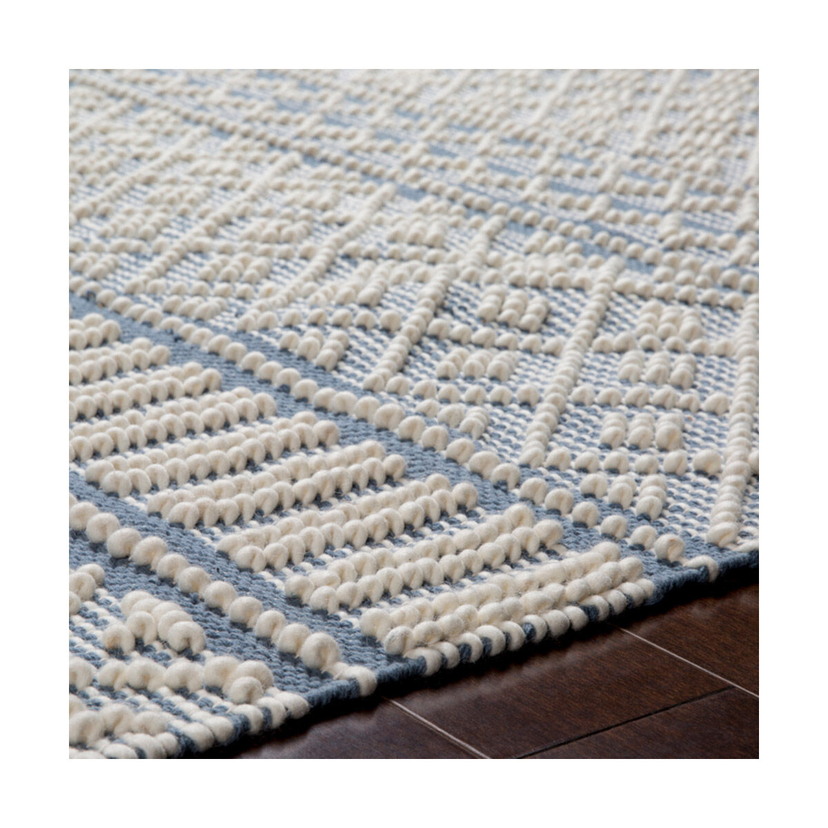 Farmhouse Tassels 96 X 30 inch Blue Rug in 2.5 x 8, Runner