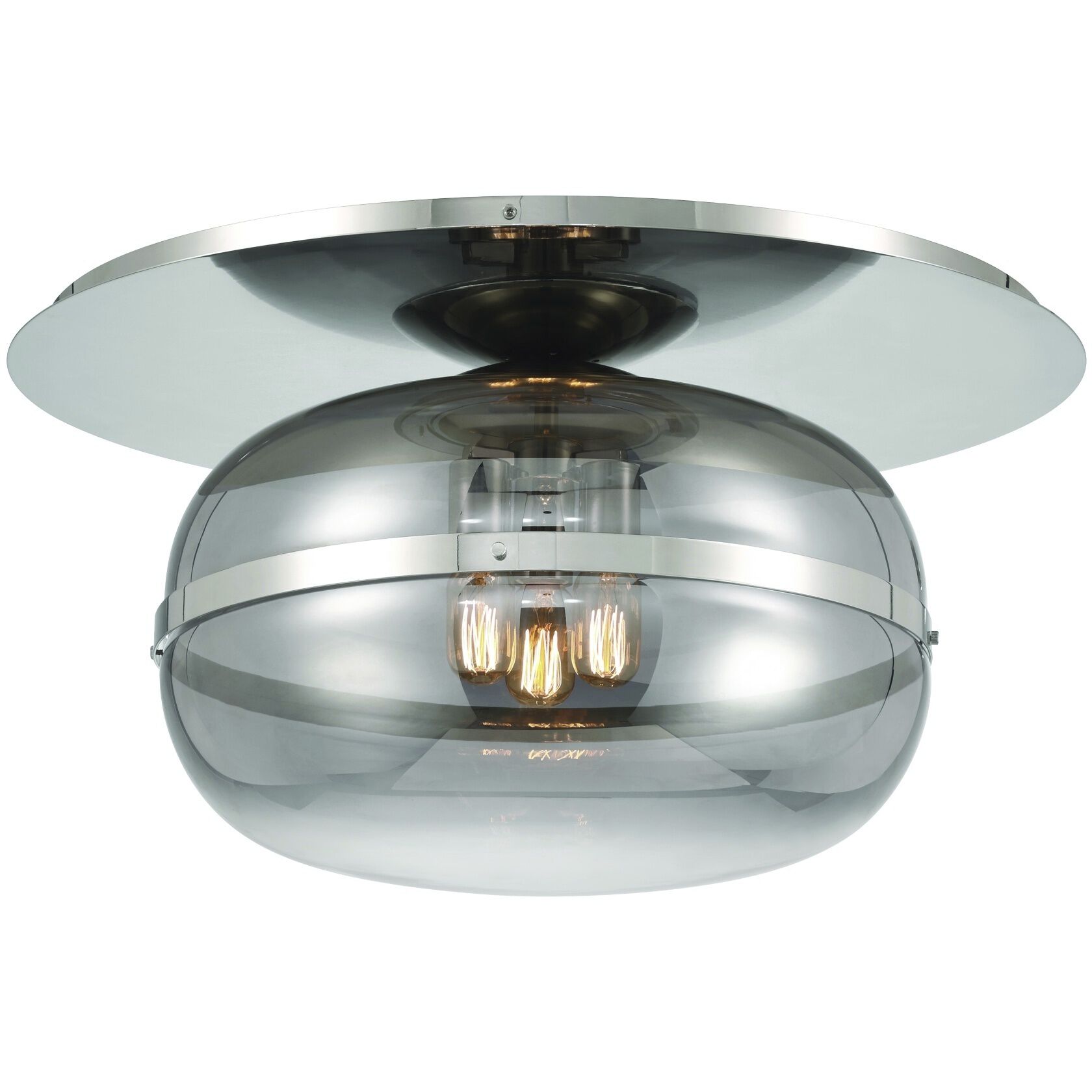 Nottingham 3 Light 19.75 inch Polished Nickel Flush Mount Ceiling Light