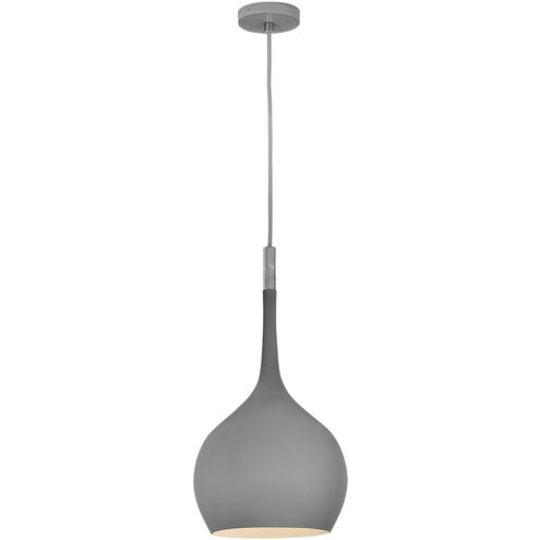 Ziggy 1 Light 12 inch Matte Gray with Slate Bronze Indoor Pendant Ceiling Light