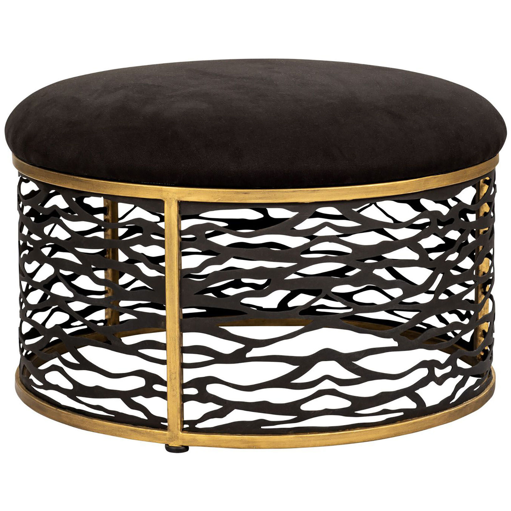 Kato 32 X 18 inch Havana Gold Coffee Table and Ottoman, Smithsonian Collaboration