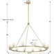 Aragon 12 Light 46.75 inch Soft Brass Chandelier Ceiling Light in White