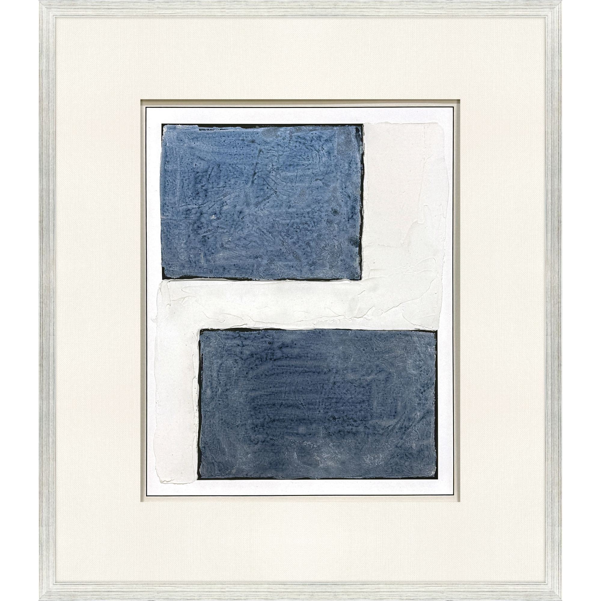 Indigo Framework Blue and Black and Metallic and White Framed Art, The Studio
