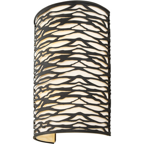 Kato 2 Light 10 inch Black Sconce Wall Light