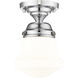 Vaughn 1 Light 6 inch Chrome Flush Mount Ceiling Light