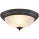 Helena 3 Light 15 inch Black Flush Mount Ceiling Light