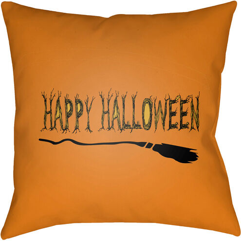 Boo 18 X 18 inch Orange Outdoor Throw Pillow