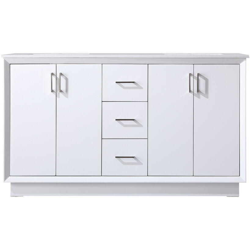 Hayes 60 X 22 X 35 inch White Vanity Sink Set