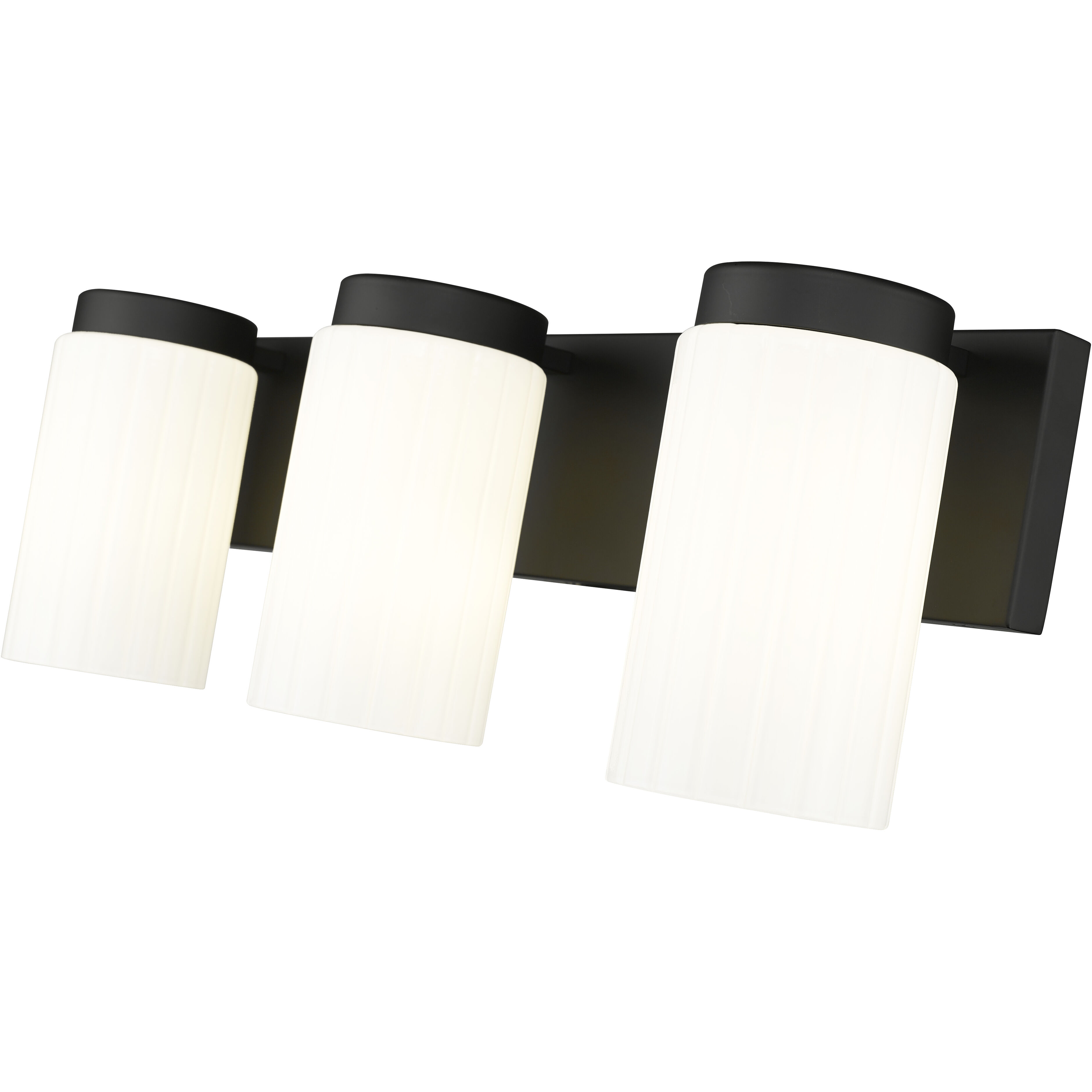 Burk 3 Light 22.5 inch Matte Black Bath Vanity Light Wall Light