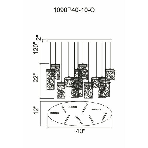 Carolina LED 12 inch Gold Leaf Down Chandelier Ceiling Light