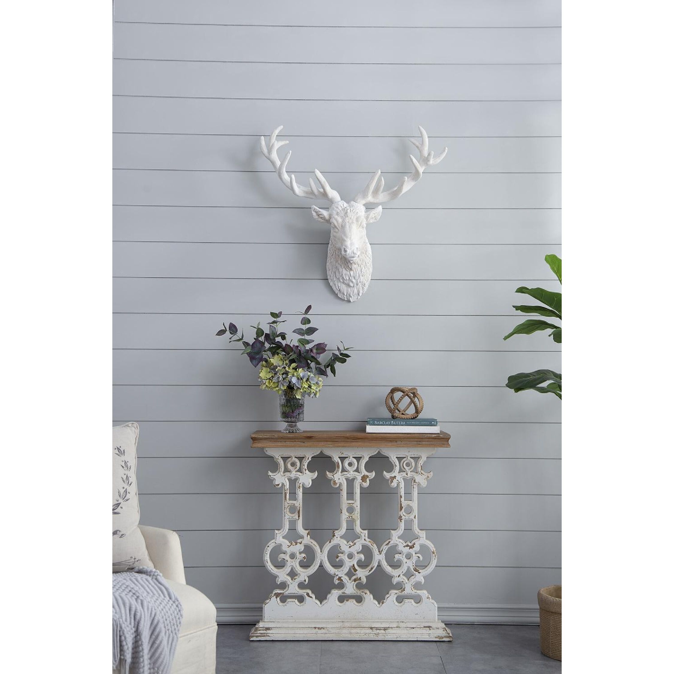 Classic 31.9 X 11.8 inch Natural/White Console Table