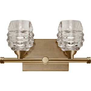 Citadel LED 12 inch Brass Vanity Light Wall Light