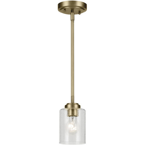 Winslow 1 Light Natural Brass Mini Pendant Ceiling Light