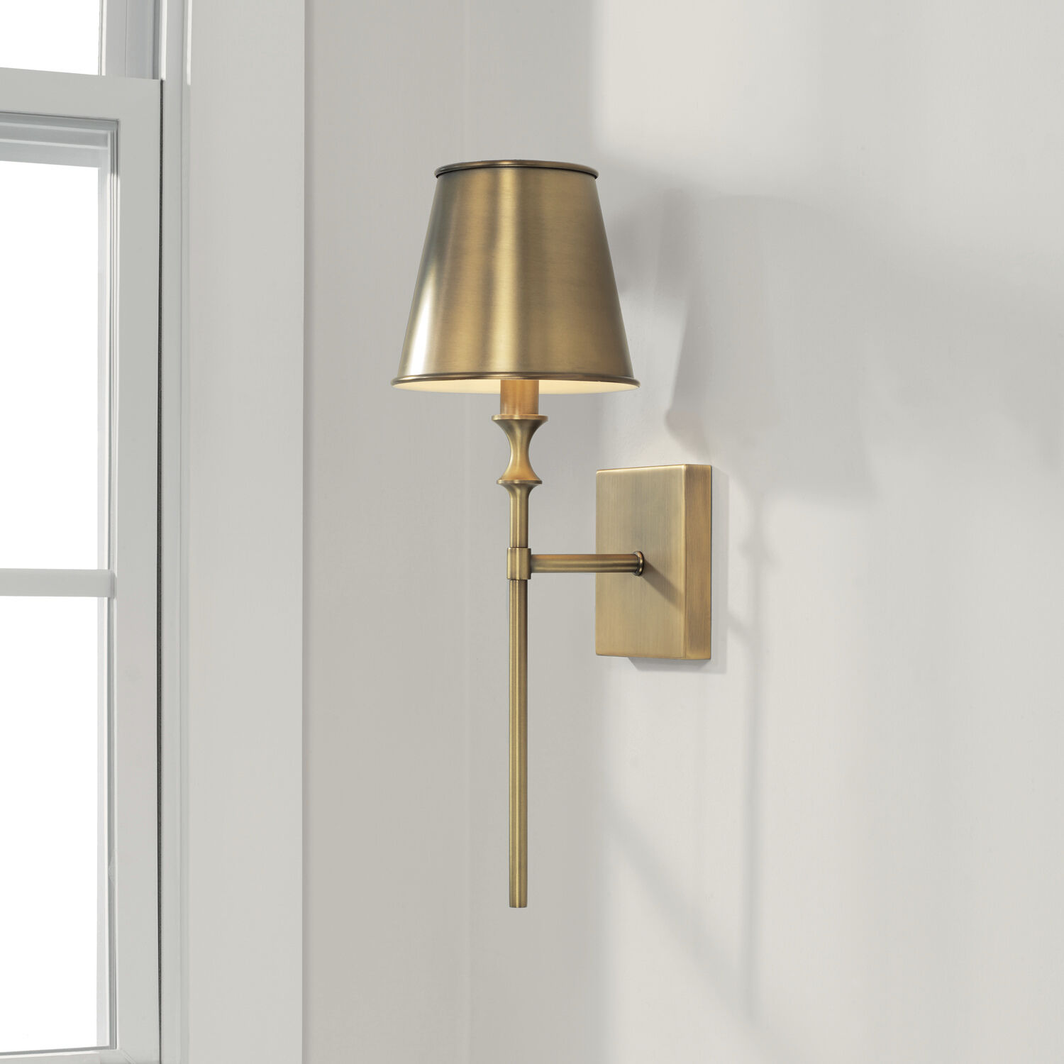 Whitney 1 Light 6.5 inch Aged Brass Sconce Wall Light