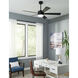 Wynd 60 inch Matte Black Downrod Ceiling Fan in 3500K
