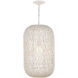 Cocoon 1 Light 15.5 inch Vanilla Pendant Ceiling Light, Medium