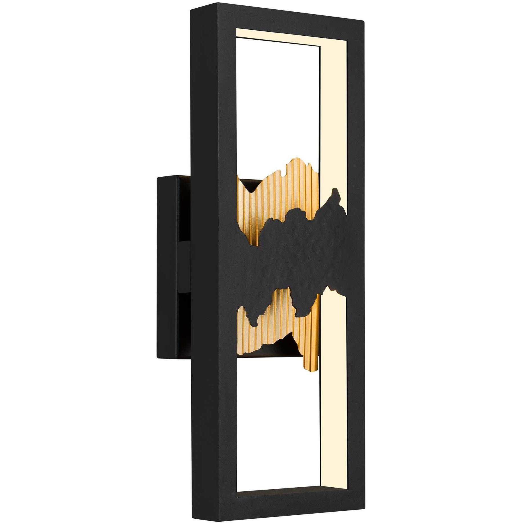 Sunrize LED 15 inch Sand Black Outdoor Wall Sconce