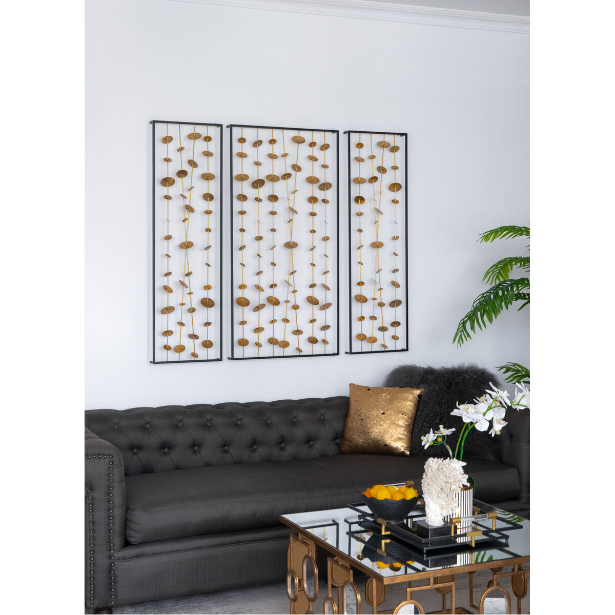 Anita Gold and Black Wall Accent