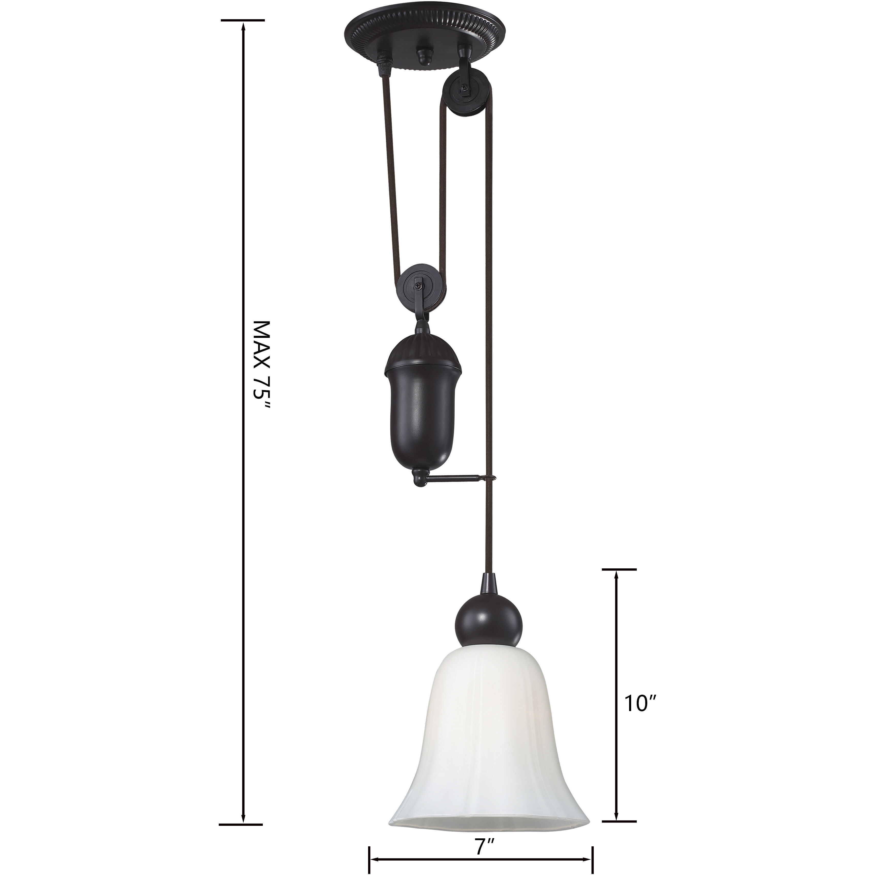 Farmhouse 1 Light 7 inch Oil Rubbed Bronze Mini Pendant Ceiling Light