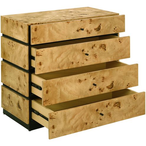 Bromo Natural Burl with Black Chest