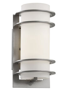 Zephyr 1 Light 11 inch Silver Outdoor Wall Lantern