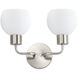 Coraline 2 Light 14.5 inch Satin Nickel Wall Sconce Wall Light