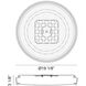 Alamus LED 19.13 inch Aged Gold Brass and White Flush Mount Ceiling Light in White and Black
