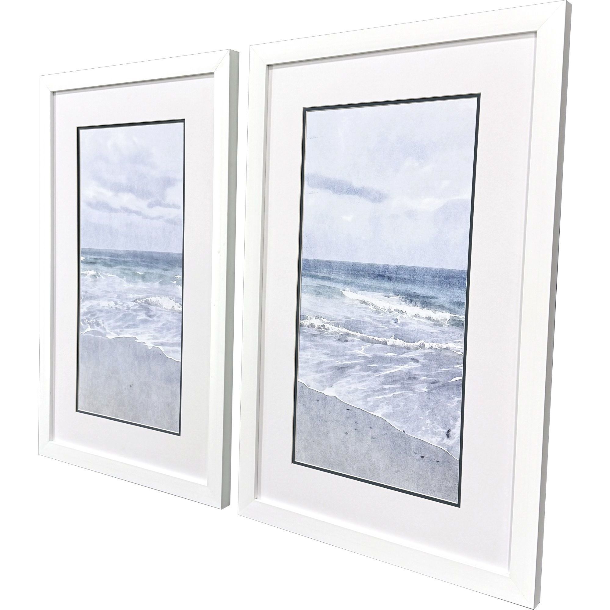 Tranquil Ocean Blue Framed Art, Propac