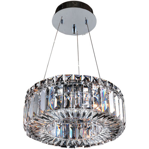 Rondelle 3 Light 12 inch Chrome Pendant Ceiling Light in Firenze Clear
