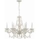 Paris Market 6 Light 28 inch Antique White Chandelier Ceiling Light in Clear Spectra