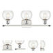 Ballston Athens LED 26 inch White and Polished Chrome Bath Vanity Light Wall Light in Clear Glass