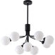 Canada 9 Light 24 inch Black Chandelier Ceiling Light
