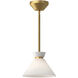 Alora Mood Halston 1 Light 8 inch Brushed Gold Pendant Ceiling Light