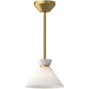 Alora Mood Halston 1 Light 8 inch Brushed Gold Pendant Ceiling Light