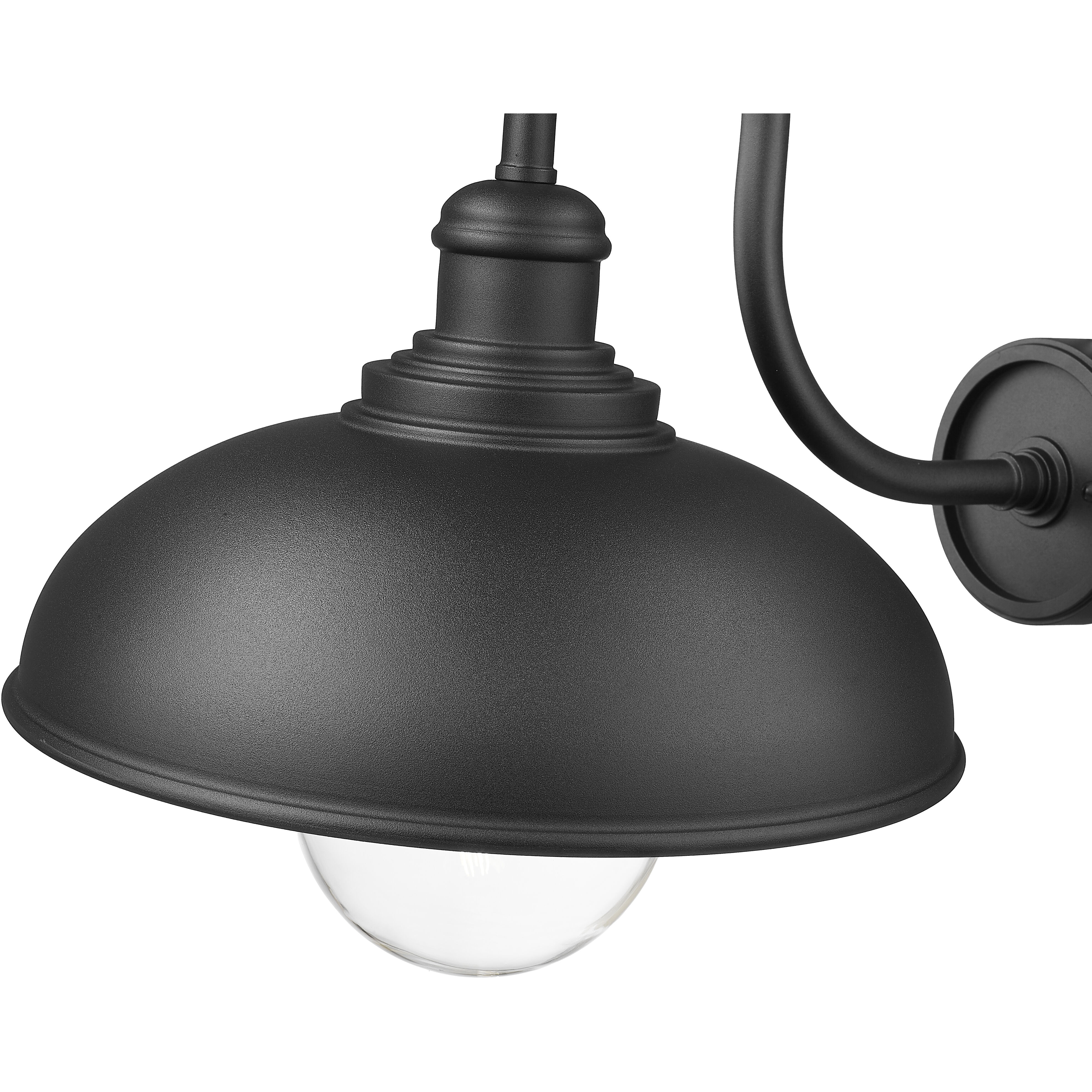 RLM 1 Light 15.5 inch Sand Black Outdoor Wall Light