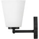 Bri 2 Light 15 inch Black Bath Light Wall Light