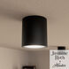 Canoga 1 Light 5 inch Matte Black Flush Mount Ceiling Light, Small