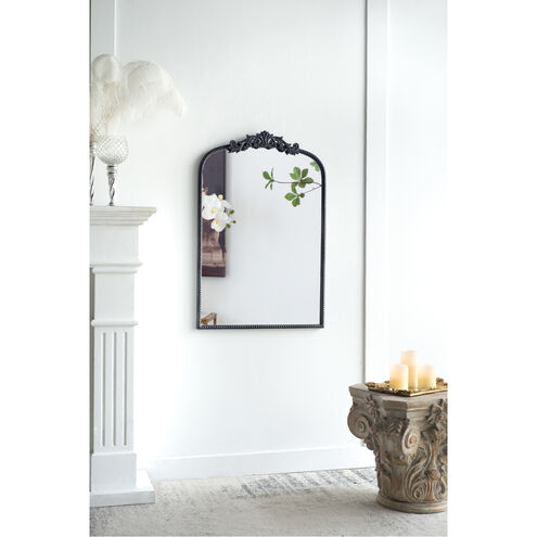 Baroque Inspired 36 X 24 inch Black Wall Mirror