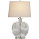 Lily 30 inch 100.00 watt Clear and White Table Lamp Portable Light