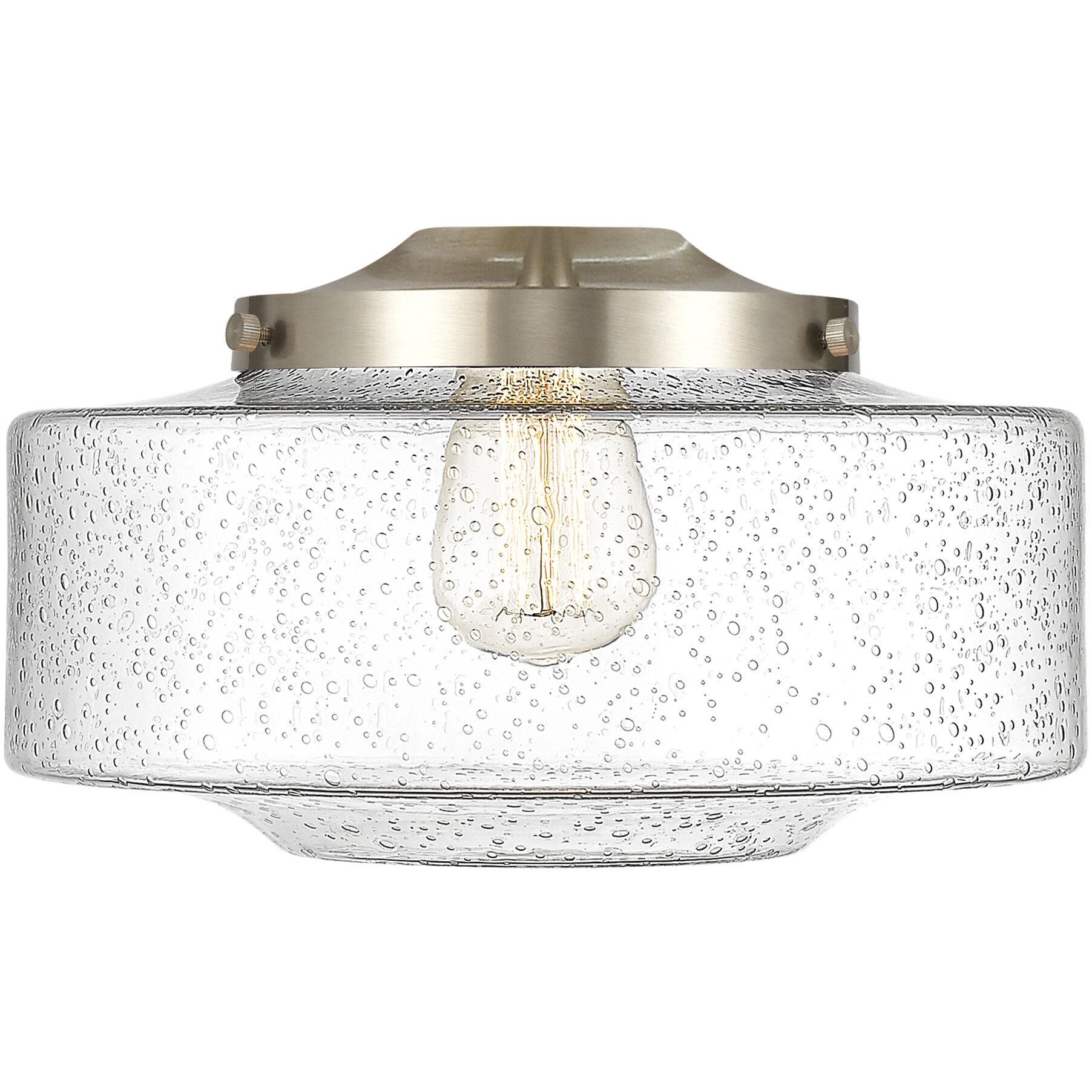 Franklin Restoration Bridgeton 1 Light 12 inch Brushed Satin Nickel Mini Pendant Ceiling Light in Incandescent, Seedy