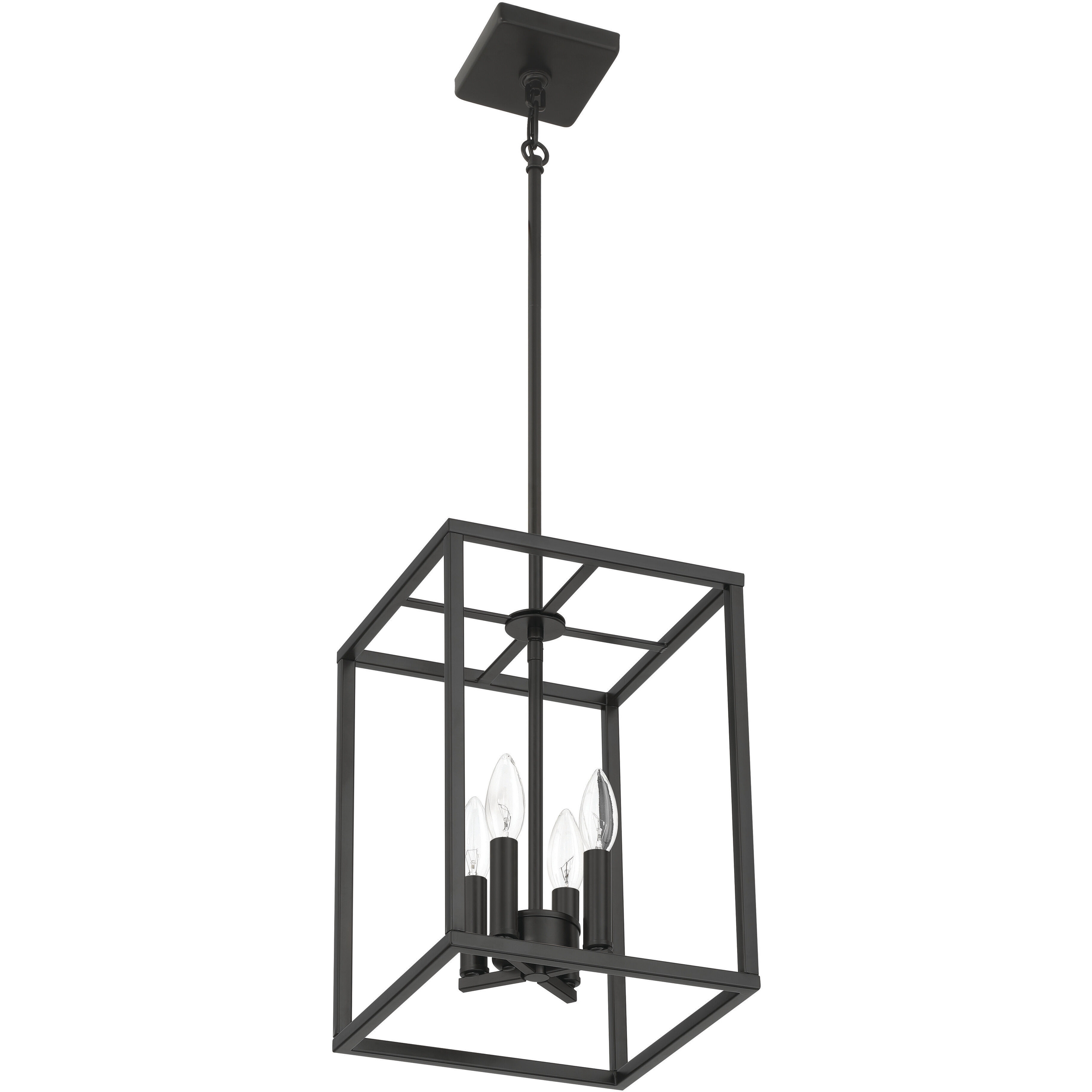 Signature 4 Light 10 inch Flat Black Foyer Light Ceiling Light