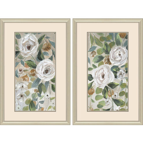 Cascading Beauties Green and Brown Framed Art