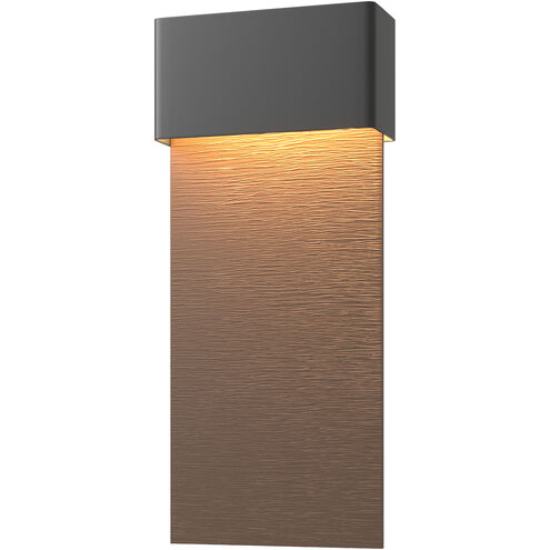 Stratum LED 21.8 inch Coastal Black and Coastal Bronze Outdoor Sconce in Coastal Black/Coastal Bronze, Large