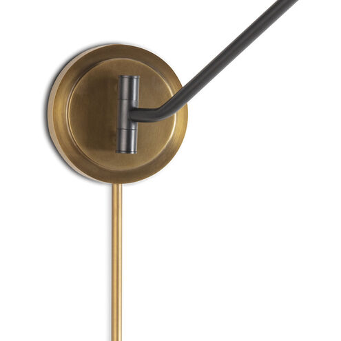 Spyder 1 Light 5.75 inch Blackened Brass and Natural Brass Wall Sconce Wall Light, Single Arm