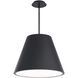 Myla 1 Light 20 inch Black Outdoor Pendant in 3000K