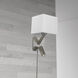 Contemporary 8 inch 60.00 watt Satin Chrome Task Wall Sconce Wall Light, with Reading Lamp