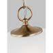 Geary LED 15.75 inch Satin Brass Pendant Ceiling Light