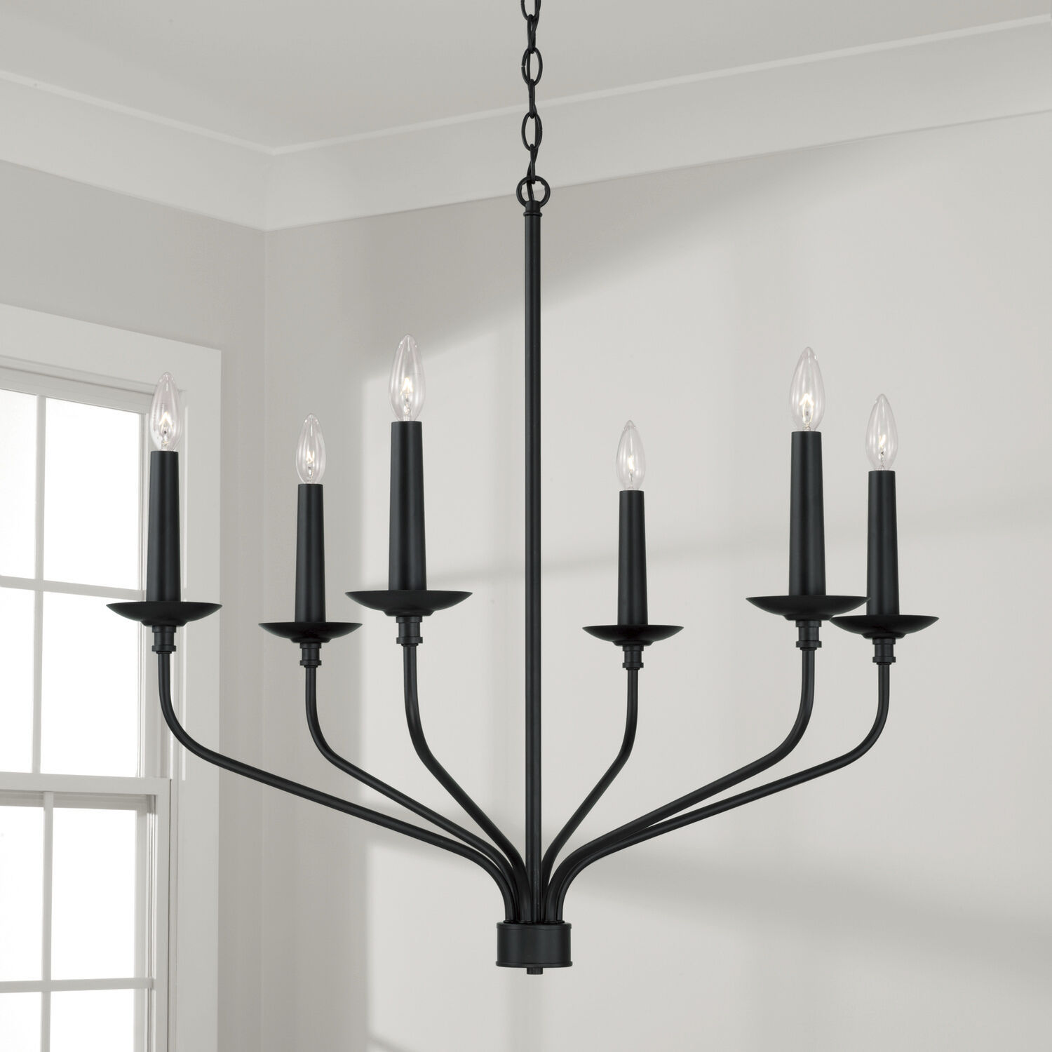 Wilder 6 Light 32 inch Matte Black Chandelier Ceiling Light