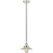 Edison Halophane LED 9 inch Polished Nickel Mini Pendant Ceiling Light