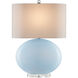 Laconia 30.5 inch 150 watt Light Blue and Clear and Polished Nickel Table Lamp Portable Light